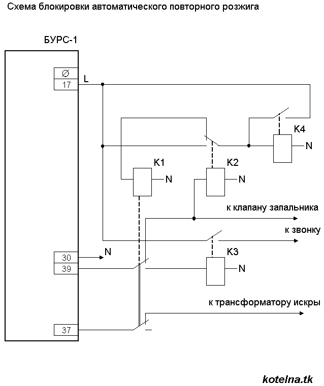 Бурс 1 схема подключения